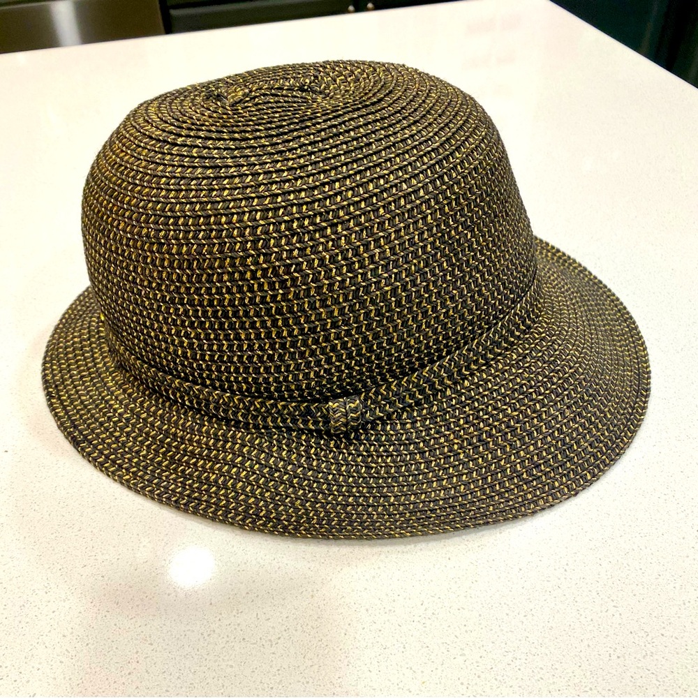 Nine West metallic woven summer hat